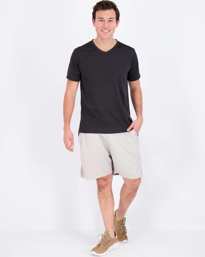 REALESSENTIALS Real Essentials 5 Pack: Men's Mesh Quick Dry Short Sleeve V-Neck T-Shirt - Athletic Performance (Available in Big & Tall),Set 1-XL - Image 5